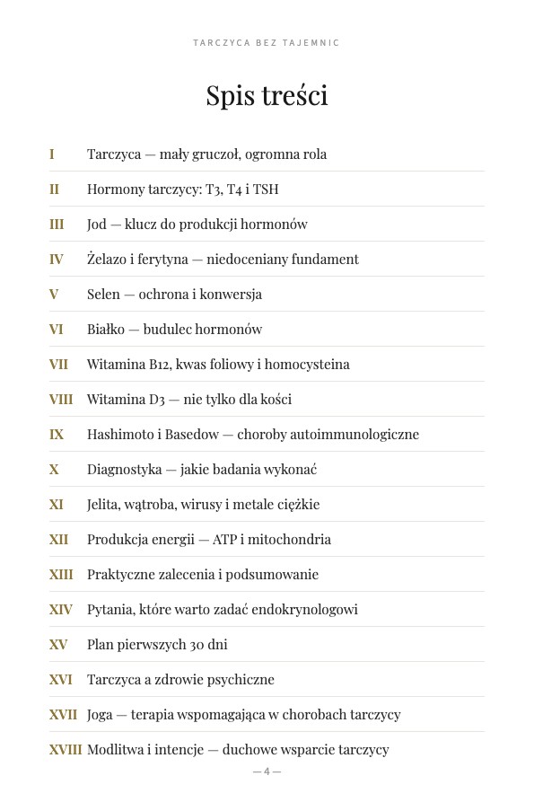 Spis treści — 17 rozdziałów